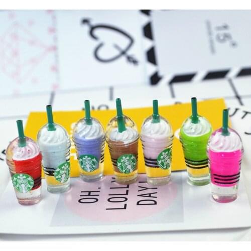 Kawaii Straw Cup Ice Cream Cup Charms All for Slime DIY Filler Addition Slime Accessories Toys Modeling Clay Kit for Children