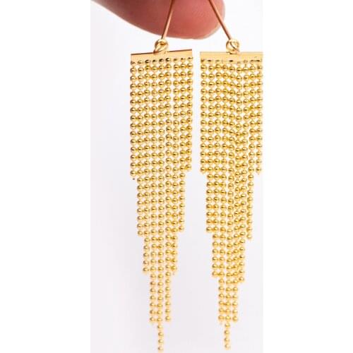 10pcs Gold Chain Tassels 62mm Long, Ball Chain Tassels,Earring Tassels (GB-931)