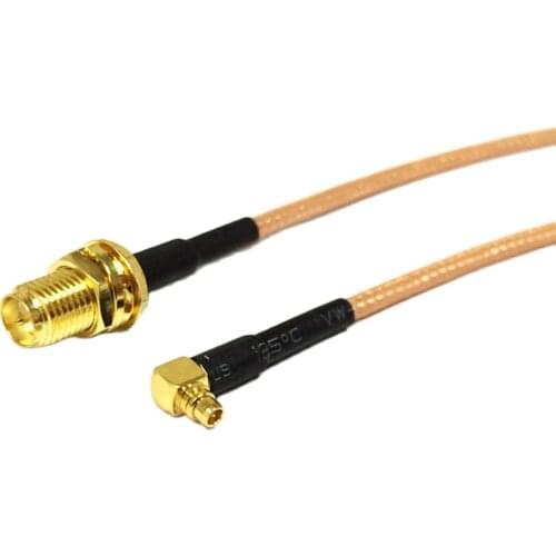 RF RP SMA Female Switch MMCX Male Right Angle Pigtail Cable RG316 15CM 6" Wholesale Fast Ship