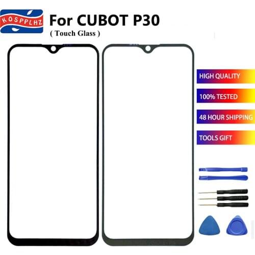 KOSPPLHZ 100% Original New For Cubot P30 Touch Screen Glass Panel 100% Touch sensitive Outer Front Glass Panel For CUBOT P30