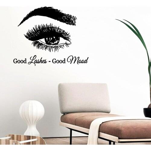 Beauty Eyelash Wall Decal Living Room Removable Mural For Baby Kids Rooms Decor Removable Decor Wall Decals