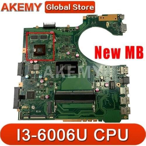 Akemy PRO453U for ASUS P453UJ P453UQ P453U P453UR PE453U Laptop Motherboard MainBoard 90NX00U0-R00070 I3-6006U cpu GT920M/2G