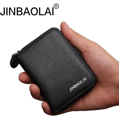 Zipper Little Genuine Leather Mini Small Money Men Women Change Coin Purse Wallet Holder Female Male for Pouch Bag Case