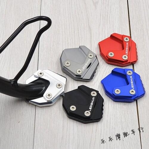 Motorcycle CNC Aluminum Side Stand Enlarger Plate Kickstand Enlarge Extension For CFMOTO NK150 NK250 250 NK 150 NK