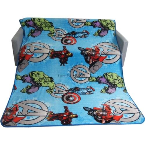 Disney Cartoon Mickey Mouse Hulk Princess Series Design Comfortable Soft Flannel Blanket Children Adult Sofa Bedding 150x200cm