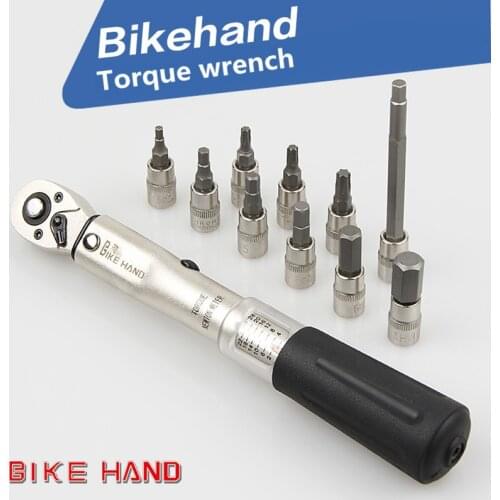 Bicycle repair tool kit torque wrench Allen key tool sleeve set road mtb bicycle tool 1/4'' torque fixed set 2-24 NM 3-10mm