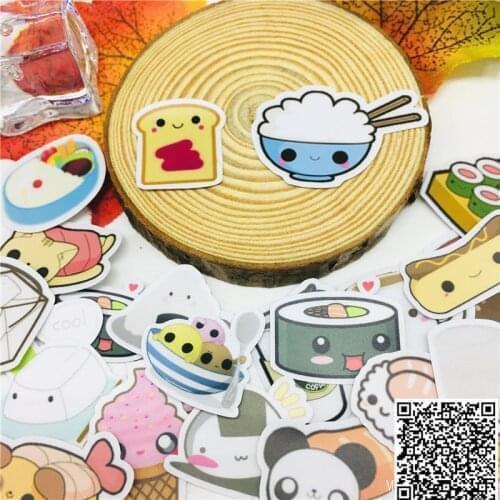 40 pcs Cartoon cuisine Stickers for Car Motorcycle Phone book Travel Luggage kids toys Funny decoration Sticker Bomb Decals