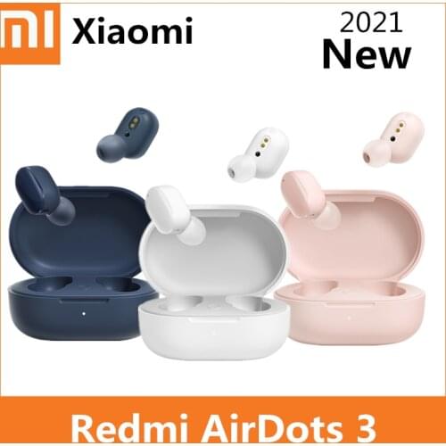 2021 New Xiaomi Redmi AirDots 3 Wireless Earphones Bluetooth 5.2 aptX Adaptive Stereo Bass With Mic Handsfree TWS Earbuds
