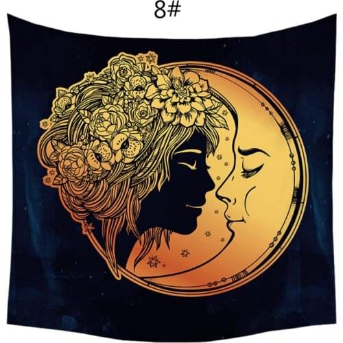 2021 New Sun and Moon Psychedelic Wall Tarot Tapestry Divination Altar Tarot Tablecloth