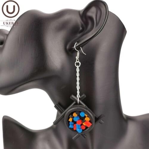 UKEBAY New Gothic Design Long Earrings Women Drop Earrings Multicolor Jewelry Strange Ear Accessories 5 Colors Ethnic Earring