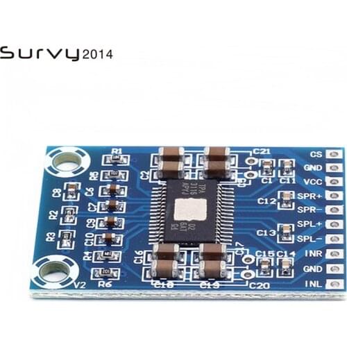 OOTDTY DC 12V 24V Mini TPA3116D2 2x 50W Digital Audio Power Amplifier Board Class D Amp