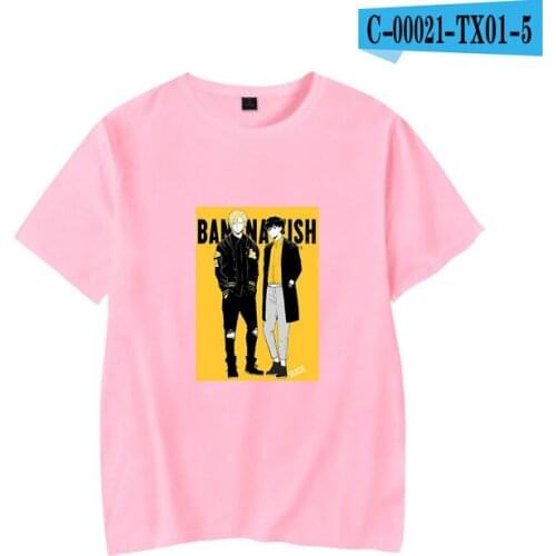 All-match BANANA FISH 2 T-Shirt Men Women Harajuku Cotton Carton Tshirt Tops Tee Brand Clothes Oversize Short Sleeve T-shirts