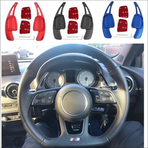 2pcs/lot Car Steering Wheel Shift Paddle Shifter For Audi A4L A5 Q7 TT TTS S4 Q2 S3 2015 2016 2017