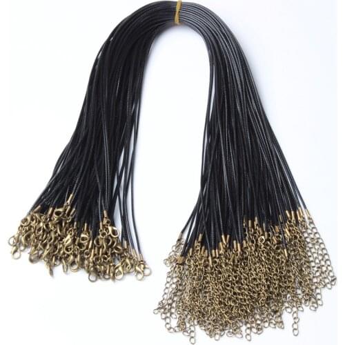 100pcs/lot Ancient Bronz Necklace Cord with Clasp. Includes 10 Different Colors for Bracelet, and DIY Jewelry Making