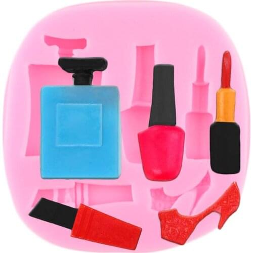 Makeup Tool Silicone Mold Lipstick High Heel Fondant Cupcake Topper Cake Decorating Tools Chocolate Gumpaste Candy Resin Moulds