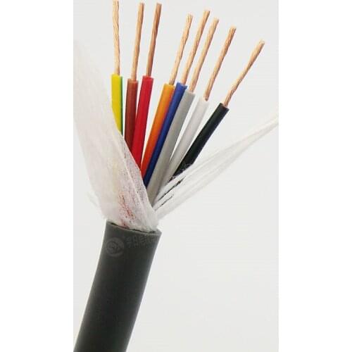 Towline Wire 8 core 0.3, 0.5, 0.75 ,1,1.5mm² High Flexible 22,20,18 ,17,16 AWG Gray Drag Chain Cable 5m TRVV