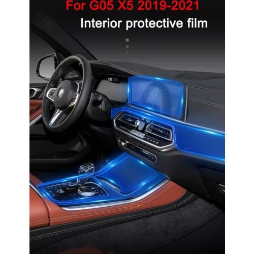 TPU Self Healing Car Interior Screen Protector Central Console Navigation Gear Protective Film Sticker For BMW X5 G05 2019