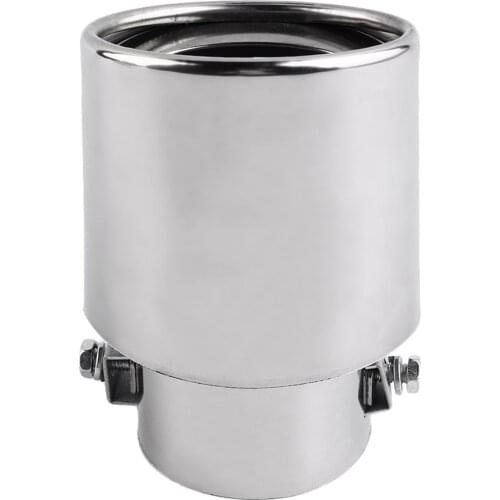 New Hot Universal Car Exhaust Muffler Tip Stainless Steel Pipe Chrome Trim Modified Car Tail Throat Liner Pipe Exhaust System