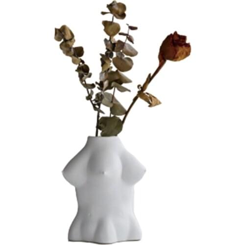 Curvaceous Body Art Design Vase Flower Vase Creative Hobby Vase Planting Machine Home Decor Lady Small Sculpture Flower Holder