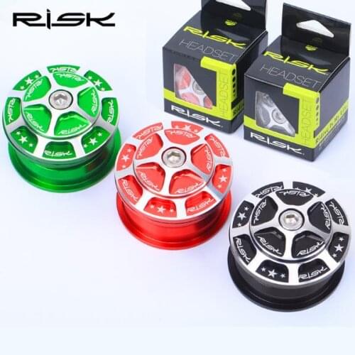 2 Colors Bicycle Aluminum 44mm Headset Built-in Hidden MTB Road Bike 1 1/8" (28.6mm) Straight Steerer Fork Bearings Headset 105g