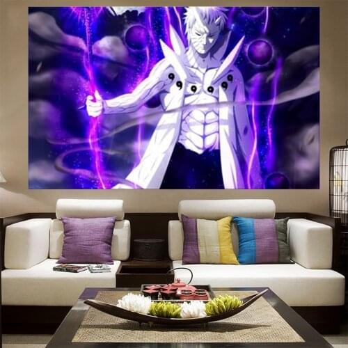 Japanese AnimeUchiha Obito Uchiha Madara Rikudousennin Modo Cartoon Poster High Definition Wall Art Canvas Painting