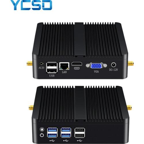 YCSD Mini PC Core i5 5200U Pentium 4405U 2955U i7 i3 Computer Fanless PC Windows 10 Desktop USB3.0 Htpc MINIPC Thin Client NUC