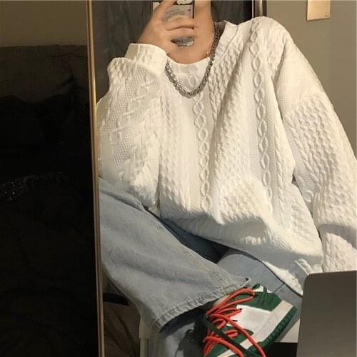 Autumn Women Korean Streetwear Round Neck Loose Sweatshirts Hoodies Oversized Long Sleeve Tops Casual Pullovers Hooded Female