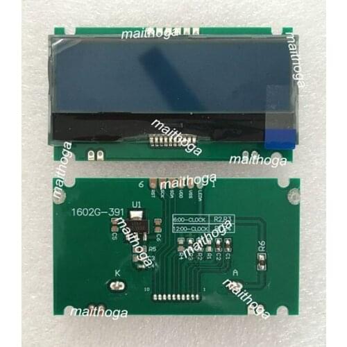 6PIN COG Character 1602 LCD Display Screen with Adapter Board ST7032I Controller Blue Backlight IIC Interface