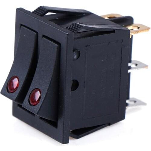 1PCS Rocker Switch Belt Cat-eye Switch Two Gang Switch Double Switch