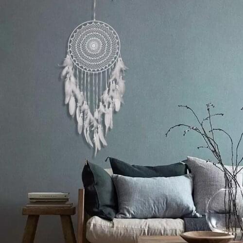1100mm White Dream Catcher Feather Dreamcatcher Ornaments Handmade Wind Chimes Hanging Decorations Home Decor Accessories Gifts