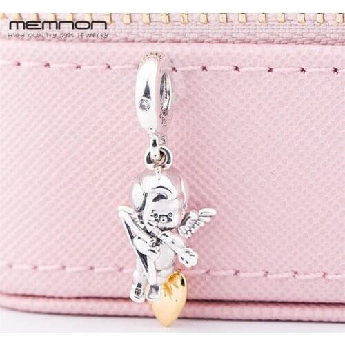 2019 Valentines Day Shine Cupid and You Charms 925 sterling silver heart charm fit bead charm Bracelets DIY Jewelry For women