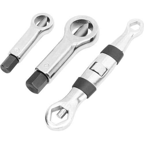3pcs 7-22mm Rusty Nut Splitter Spanner Cracker Separator Bolt Nut Extractor Tool