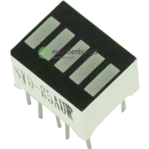 5 pieces. DIY 5 Segment Red Color 1 Digit Bar LED Display for Arduino Diy Electronic Circuit Board