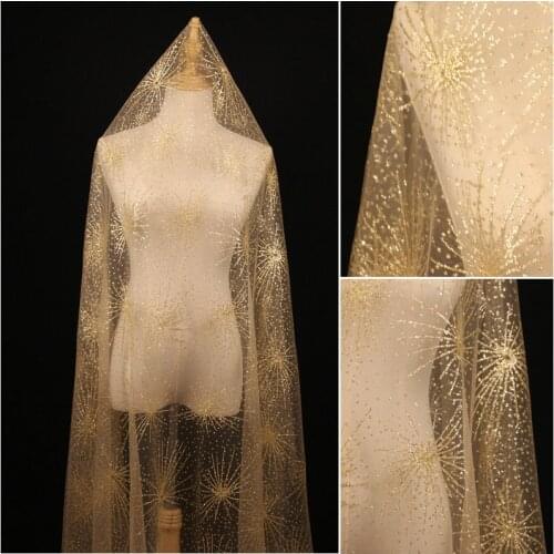 50cm * 150cm / piece, Fireworks Gilding Mesh Cloth,Clothing,Dress,Wedding Dress,Decoration,Handicraft Fabric,DIY Manual Material