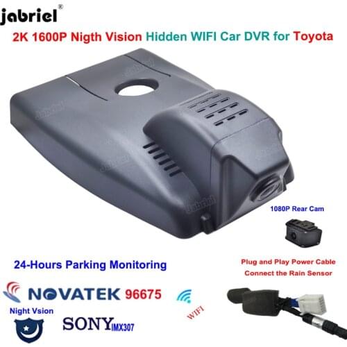 For Toyota IZOA 2018-2021 For Toyota chr C-HR LE XLE fwd awd 2016-2021 2K 1600P Car Dvr Dash Cam 24H Driving Recorder Dashcam