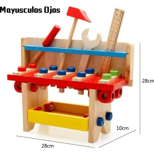 Intellectual Ability Infant Child Wooden Tool Table Assembled Disassembly Nut Combination Toy 3-6 Years Old