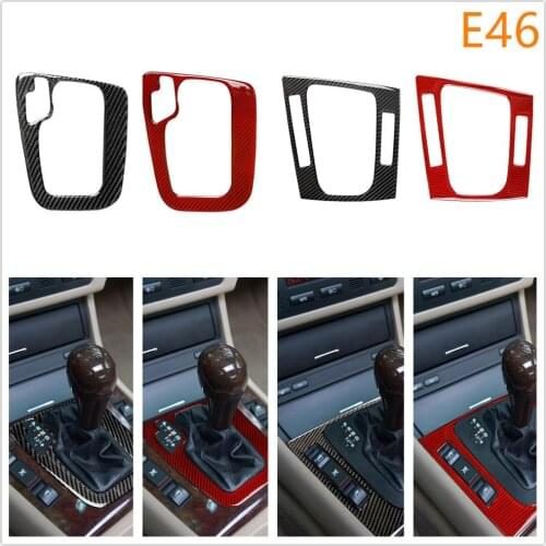 For BMW 3 Series E46 M3 1998-2005 interior car carbon fiber automatic transmission accent gear position control panel modified