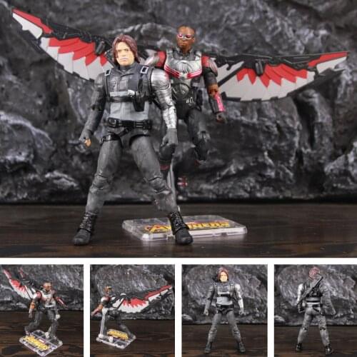 The Falcon and the Winter Soldier 7" Action Figure Marvel Avengers Sam Wilson Bucky Barnes Legends ZD Toys Doll