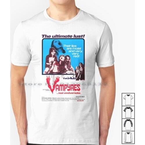Vampyres T Shirt 100% Cotton Vampyers Vampyres 1974 Horror Movie Film Adult Hammer 60s Retro Erotic Lesbian Marianne Morris