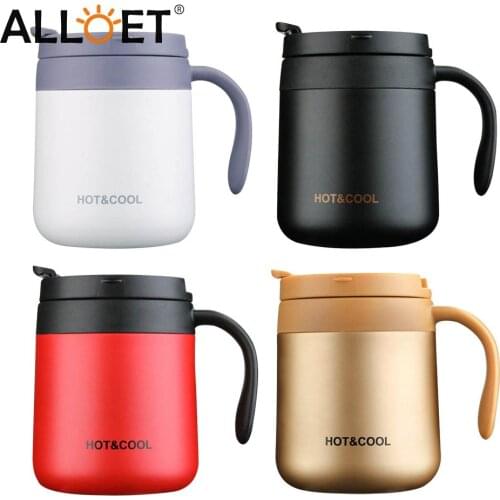 350ml Stainless Steel Coffee Mug Vacuum Cup Insulated Thermos Flask Bottle Travel Office Thermal Cup Water Bottle with Handle