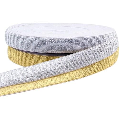 Black White Gold Silver Stripe High Elastic Bands 25mm-40mm Rope Rubber Band DIY Sewing Garment Home Textile Accessories 1M/2M