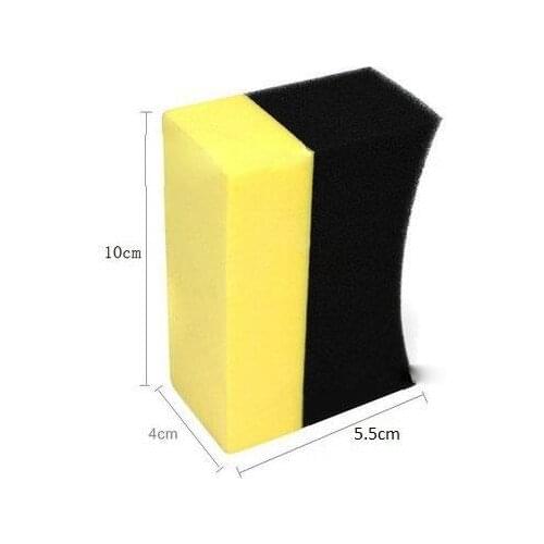 LumiParty Auto U-Shape Tire Wax Polishing Compound Sponge Tyre Cleaning Sponge ARC Edge Sponge Ideal for cleaning r30