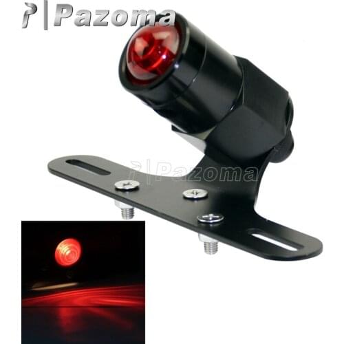 Motorcycle Black Universal Tail Lamp LED With Number Plate Bracket Ideal For Harley Bobber Choppers Rat Custom