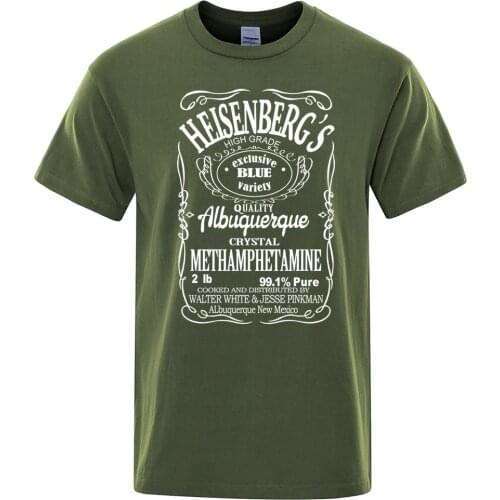 Mens T-Shirts summer 2019 printed Heisenberg letter T-shirt hip hop blouse mens sportswear t shirt men harajuku