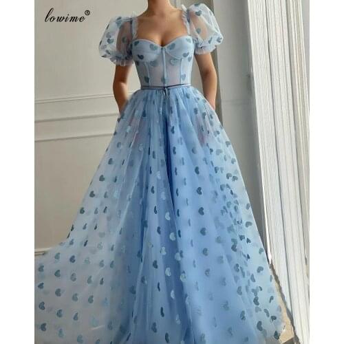 Sky Blue Sweet Celebrity Dresses Long Gorgeous Awards Ceremony Dresses For Women Elegant Photography Gowns вечерние платья