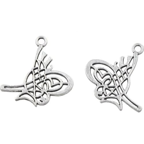 Wholesales Lot The Witch Charms Pendants Bracelets Earring Handmade DIY Shrew Long Nose Hollow 27x27mm Silver Jewelry Part 30pcs