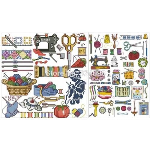 Sewing tools patterns Counted Cross Stitch 11CT 14CT 18CT DIY wholesale Chinese Cross Stitch Kit Embroidery Needlework Sets