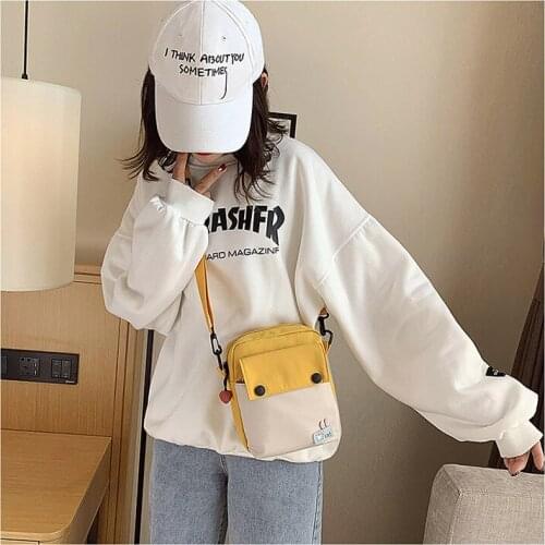 Preppy Style Cute Small Bag For Women 2020 New Crossbody Bag Nylon Bag Womens Mobile Phone Bag Shoulder Bag Women Bolsa Mujer