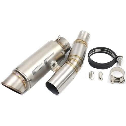 Motorcycle Exhaust Pipe & Middle Connect Link Pipe Whole For Yamaha YZF R6 2006-2018