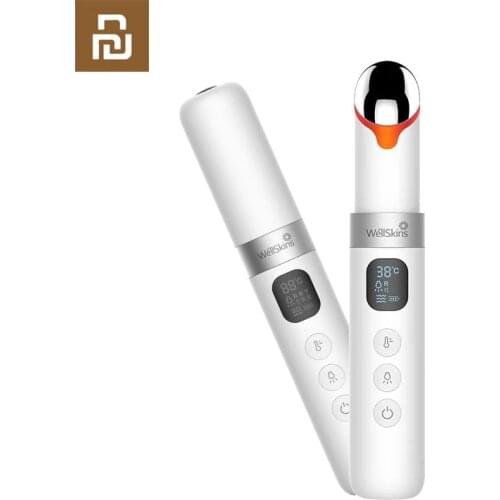 Youpin WéllSkins LCD Display Color Light Eyes Massager Wand USB Eye Beauty Stick Heated Black Gallstone Magnetic Vibration